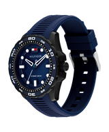 Tommy Hilfiger Mens Regatta 42mm Navy Silicone Strap Sport Watch