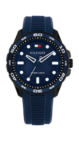 Tommy Hilfiger Mens Regatta 42mm Navy Silicone Strap Sport Watch