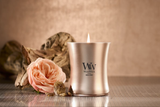 WoodWick Medium Hourglass Precious Metals Candle - Rosa D'Oro