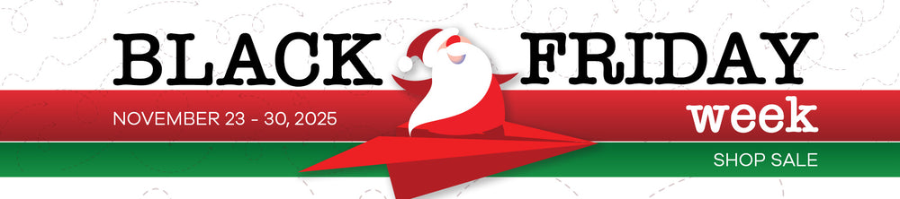 Black Friday week promotional banner with Santa Claus graphic