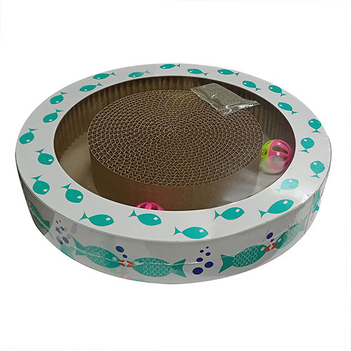 PetRageous Bubble Fish Corrugated Cat Scratcher