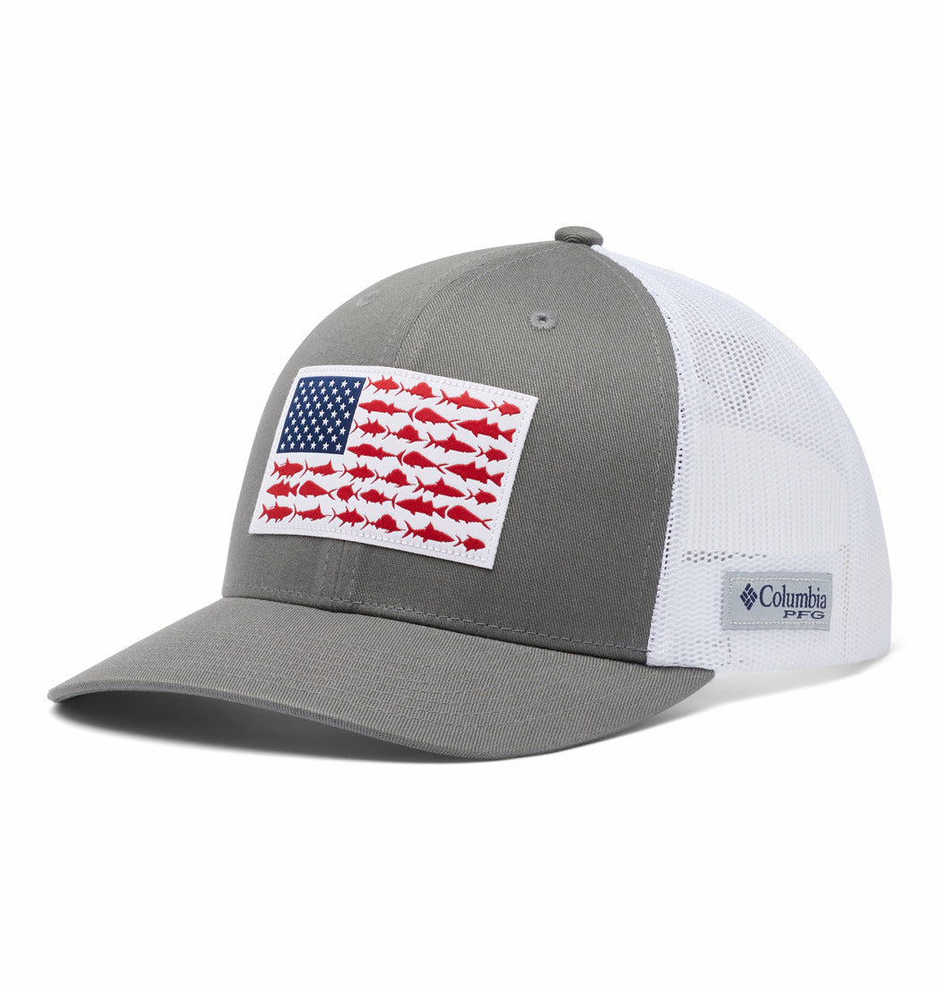 Columbia Mens PFG Fish Flag Mesh Snapback Cap