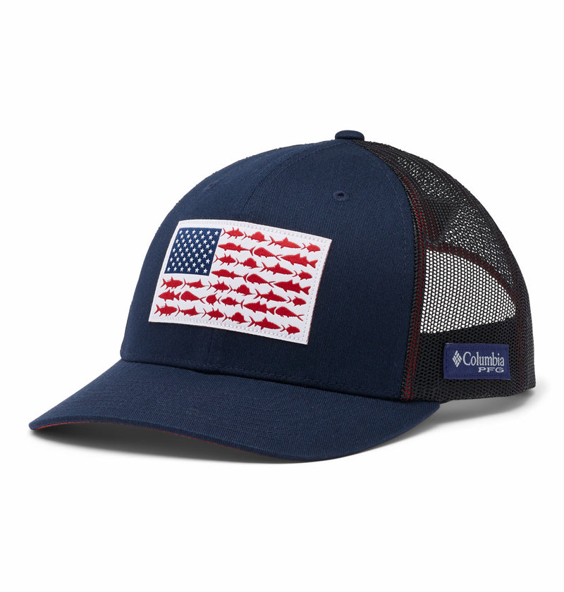 Columbia Mens PFG Fish Flag Mesh Snapback Cap