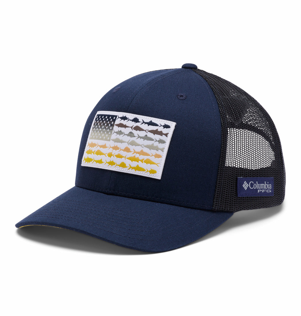 Columbia Mens PFG Fish Flag Mesh Snapback Cap