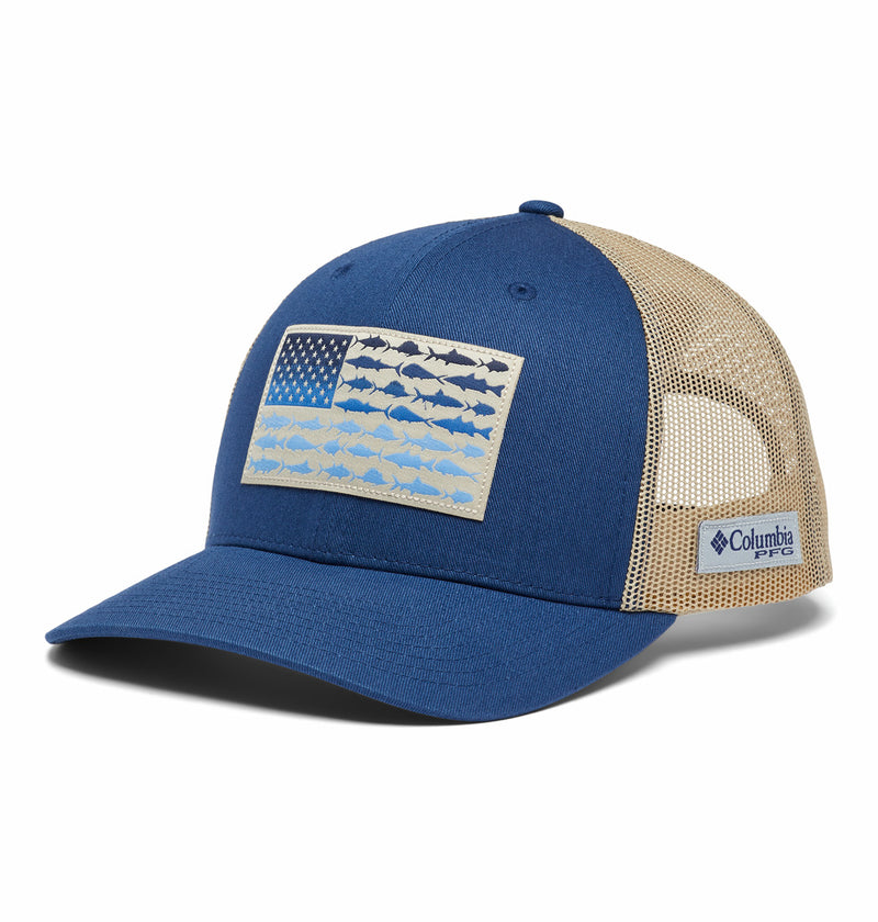 Columbia Mens PFG Fish Flag Mesh Snapback Cap