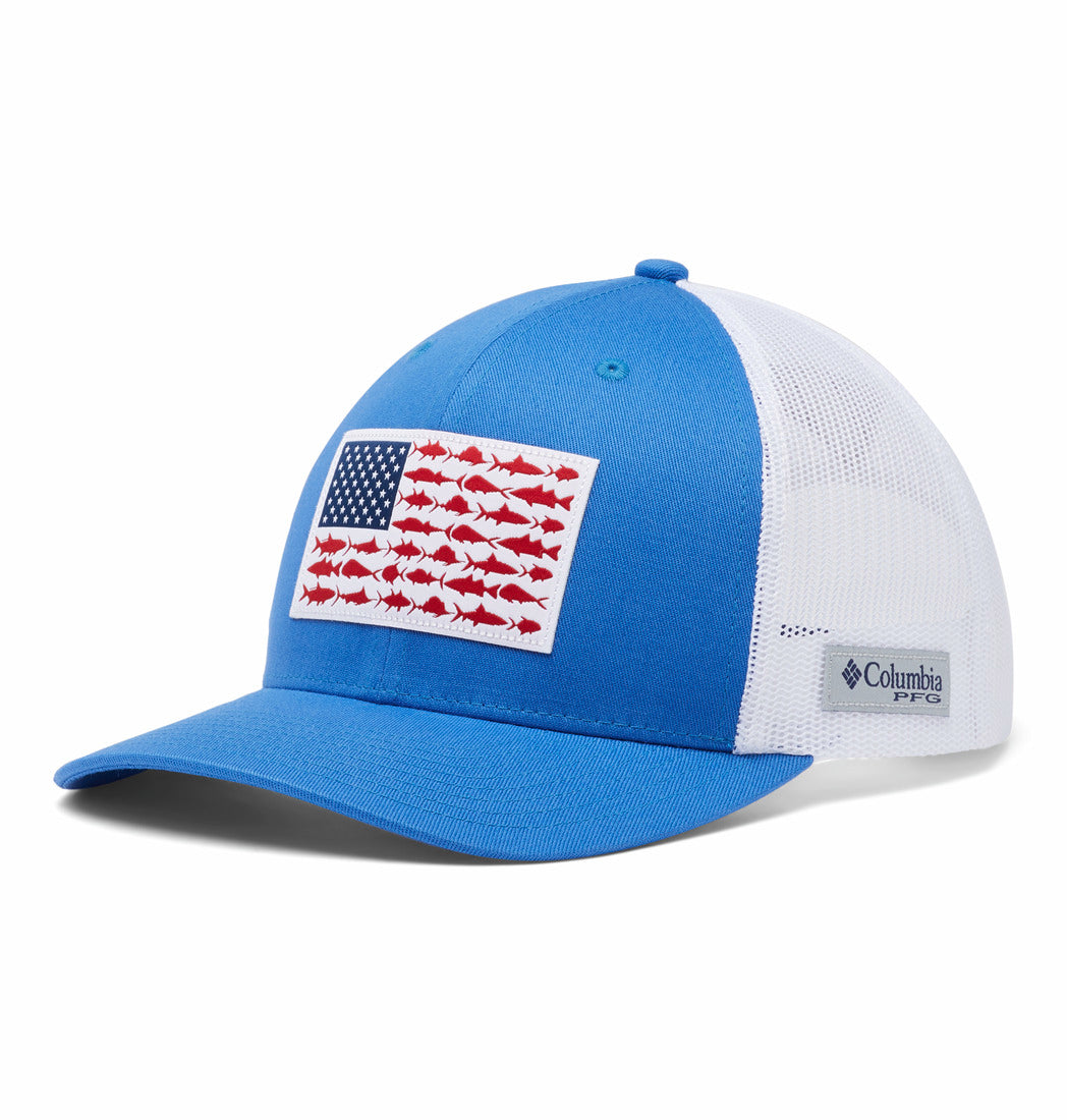 Columbia Mens PFG Fish Flag Mesh Snapback Cap