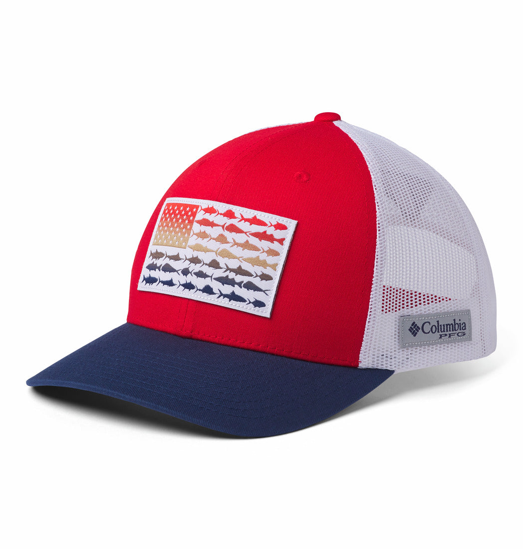 Columbia Mens PFG Fish Flag Mesh Snapback Cap