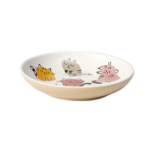 PetRageous Snobby Cats Stoneware Cat Saucer