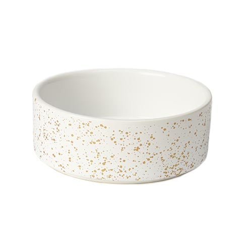 PetRageous Speckles Round Stoneware Dog Bowl