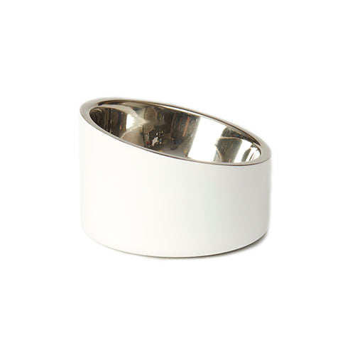 PetRageous Seychelles Slanted Doubled Walled Stainless-Steel Food Bowl
