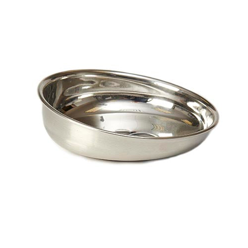 PetRageous Bermuda Shallow Slanted Stainless-Steel Food Bowl