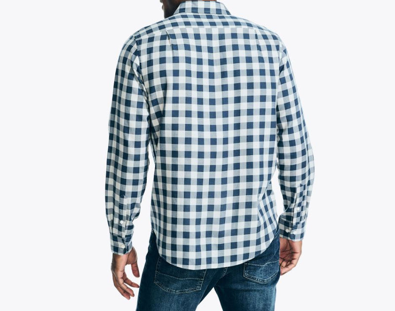 Nautica Mens Sustainably Crafted Plaid Long Sleeve Shirt