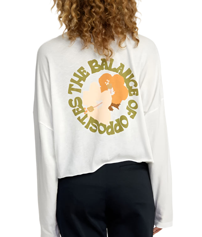 RVCA Womens Retro Hibiscus Long Sleeve T-Shirt