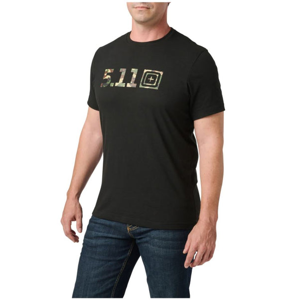 5.11 Mens Woodland Camo Short Sleeve T-Shirt