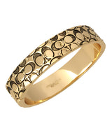 Coach Quilted Signature C Hinged Bangle Bracelet