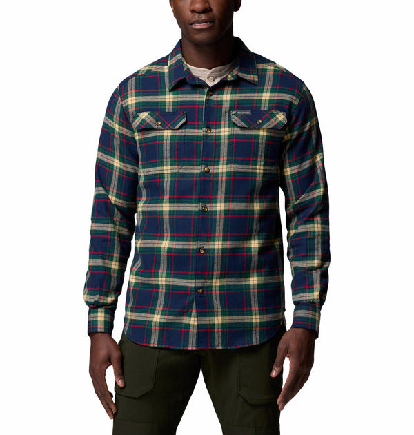 Columbia Mens Flare Gun Stretch Long Sleeve Flannel Shirt
