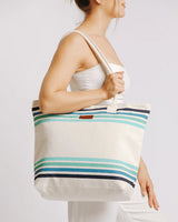 Sand Cloud Border Classic Stripe Beach Tote Handbag