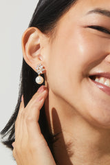 Nadri Chiara Gold Pearl Drop Earrings