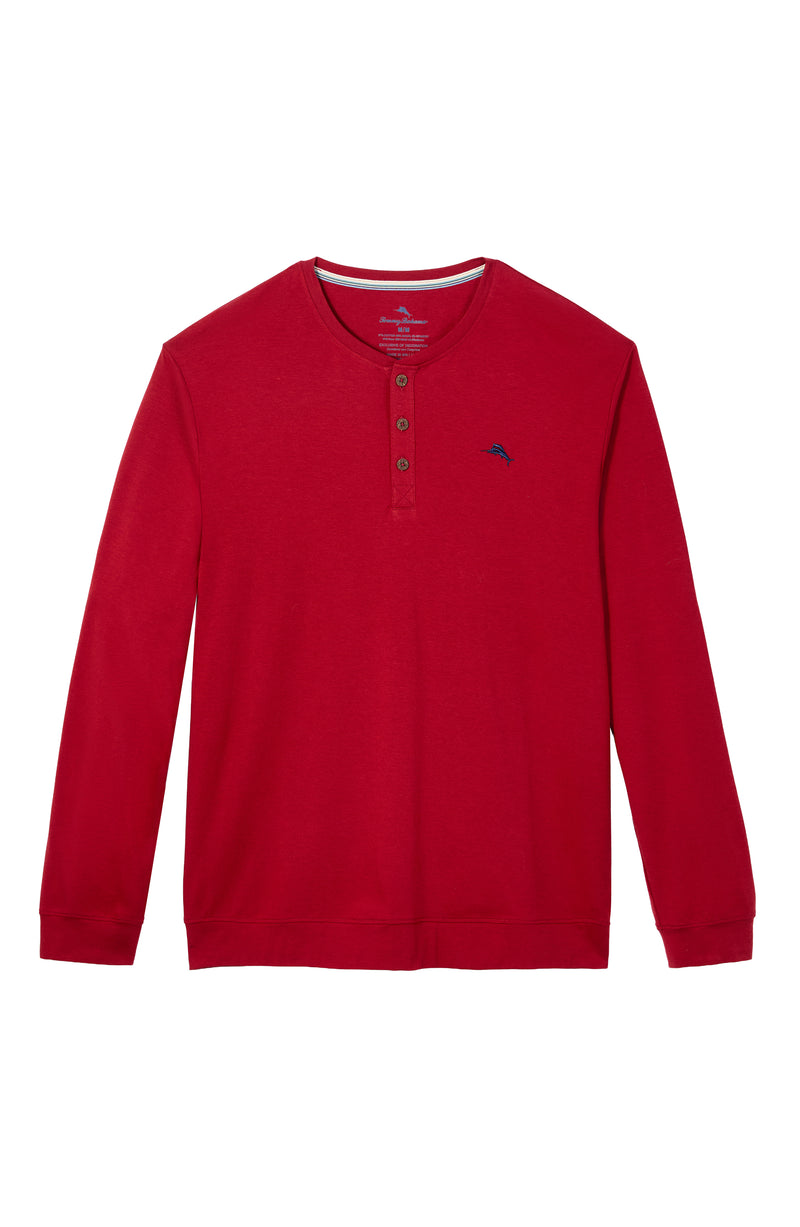 Tommy Bahama Mens Solid Knit Long Sleeve T-Shirt