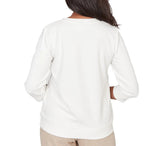 Ruby Rd. Womens Floral Embroidered Crew Neck Top