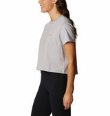 Columbia Womens North Cascades Back Graphic Cropped Short Sleeve T-Shirt