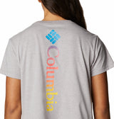 Columbia Womens North Cascades Back Graphic Cropped Short Sleeve T-Shirt