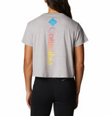 Columbia Womens North Cascades Back Graphic Cropped Short Sleeve T-Shirt