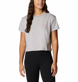 Columbia Womens North Cascades Back Graphic Cropped Short Sleeve T-Shirt