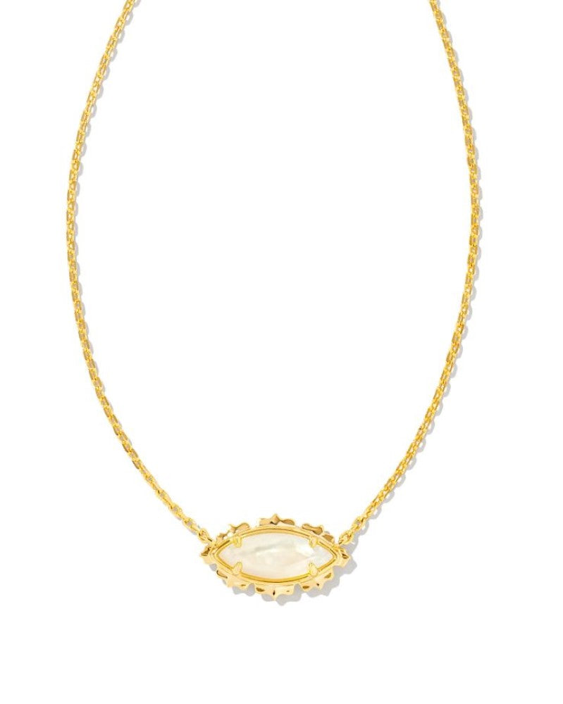 Kendra Scott Genevieve Necklace - Ivory Mother-of-Pearl, 14K Gold Plated