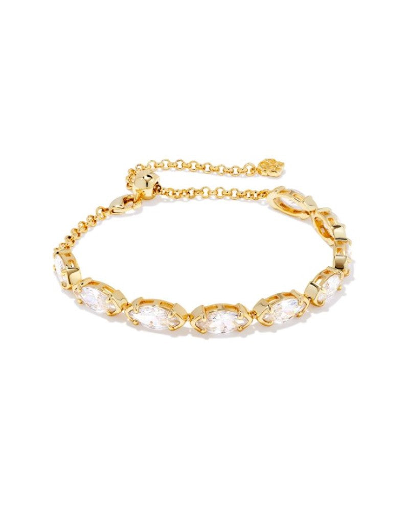 Kendra Scott Genevieve Delicate Chain Bracelet - White, 14K Gold Plated