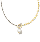 Kendra Scott Leighton Convertible Pearl Chain Necklace - White, Mixed Metal