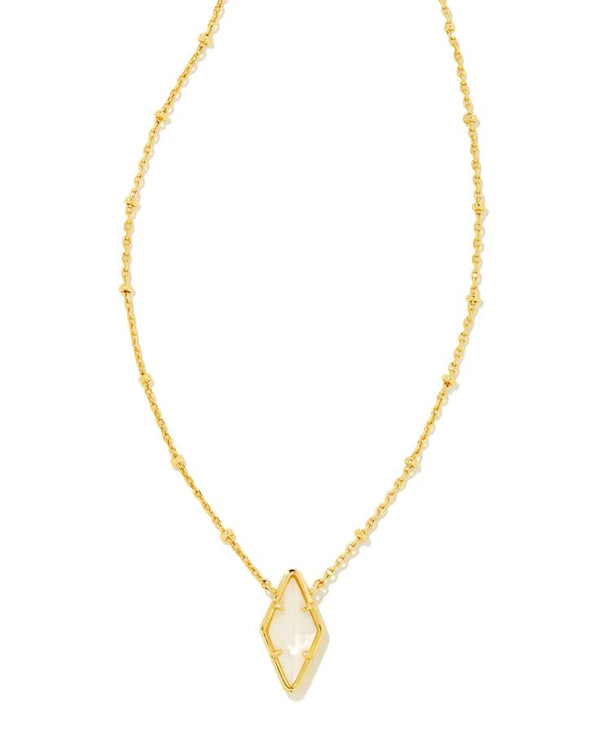 Kendra Scott Kinsley Necklace - Ivory Mother-of-Pearl, 14K Gold Plated