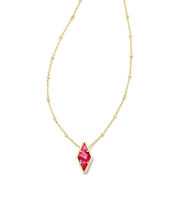 Kendra Scott Kinsley Necklace - Raspberry Illusion, 14K Gold Plated