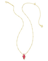 Kendra Scott Kinsley Necklace - Raspberry Illusion, 14K Gold Plated