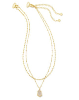 Kendra Scott Alexandria Multi Strand Necklace - Iridescent Drusy, 14K Gold Plated