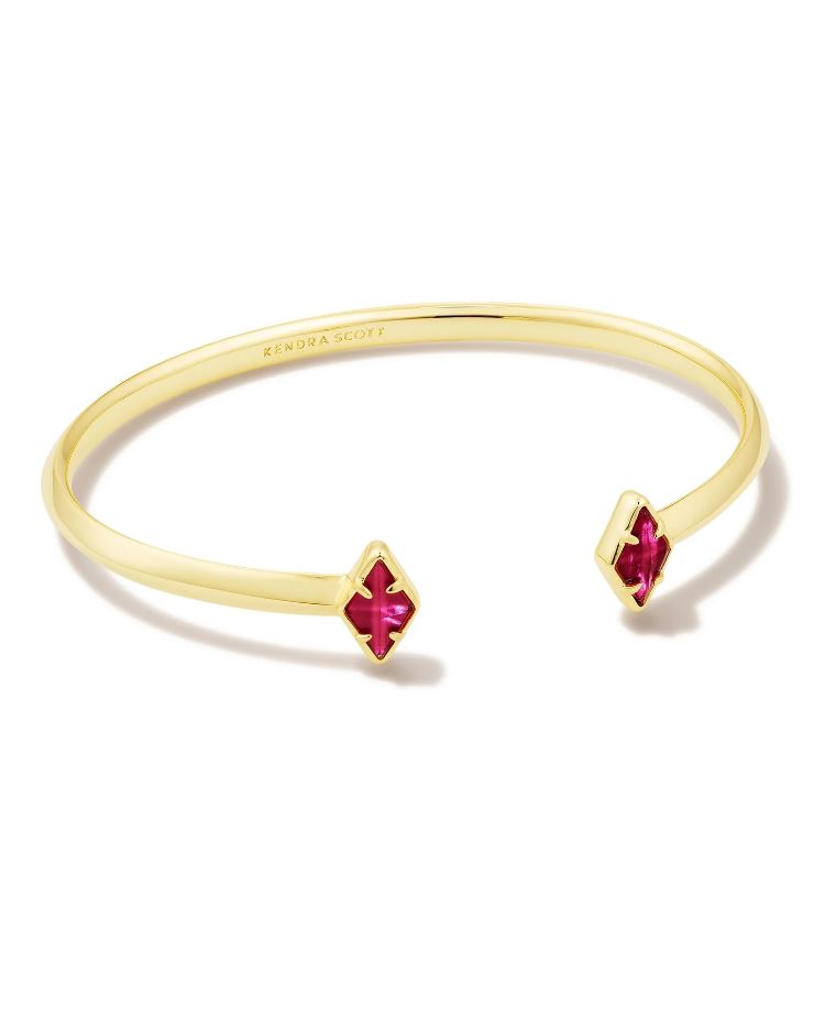 Kendra Scott Kinsley Cuff Bracelet - Raspberry Illusion, 14K Gold Plated