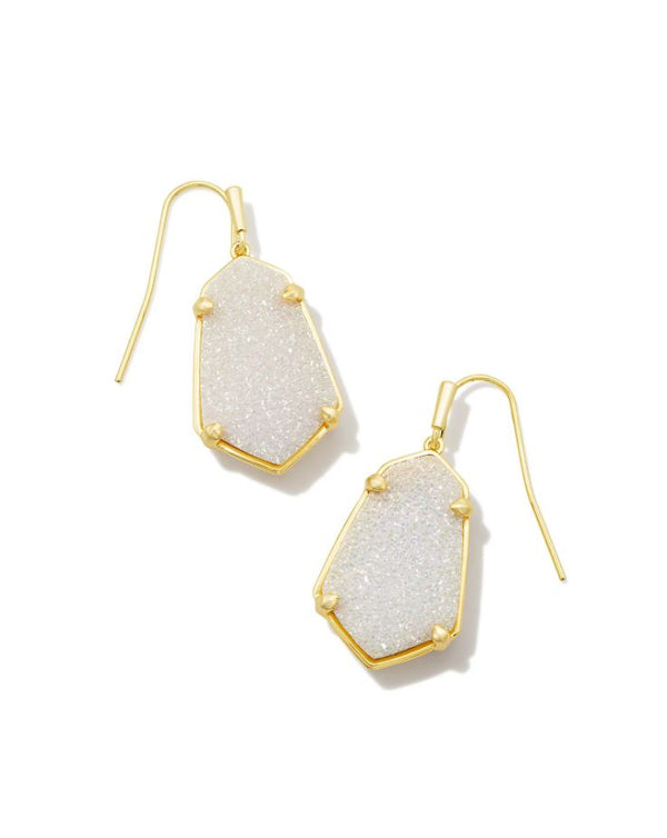 Kendra Scott Alexandria Drop Earrings - Iridescent Drusy, 14K Gold Plated