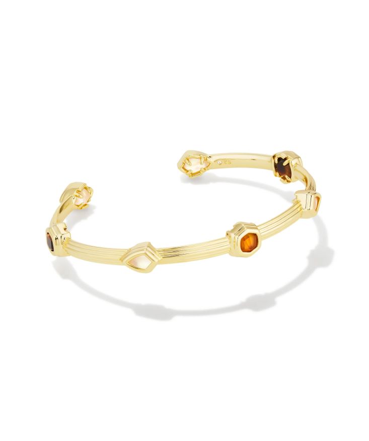 Kendra Scott Monica Cuff Bracelet - Brown, 14K Gold Plated