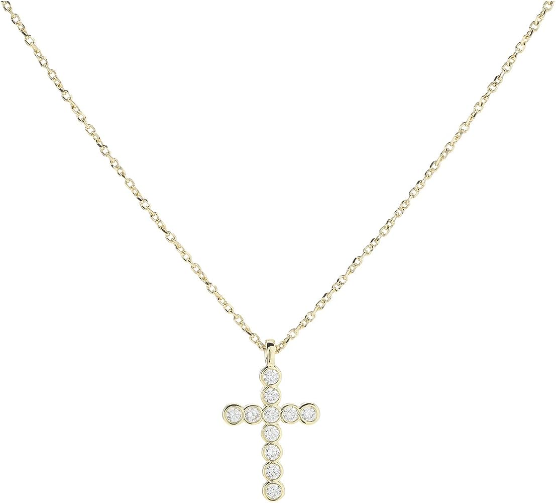 Kendra Scott Boxed Cross Crystal Necklace - 14K Gold Plated