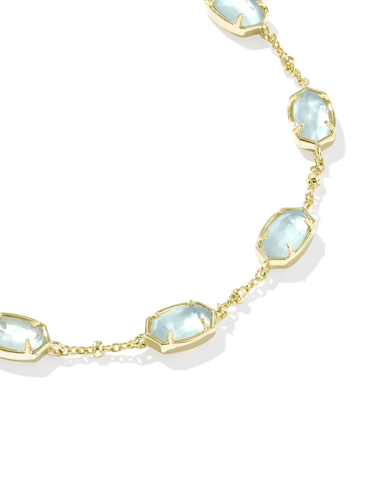 Kendra Scott Emilie Light Blue Illusion Link Bracelet - Gold Plated