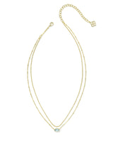 Kendra Scott Emilie Multi Strand Light Blue Illusion Necklace - Gold Plated