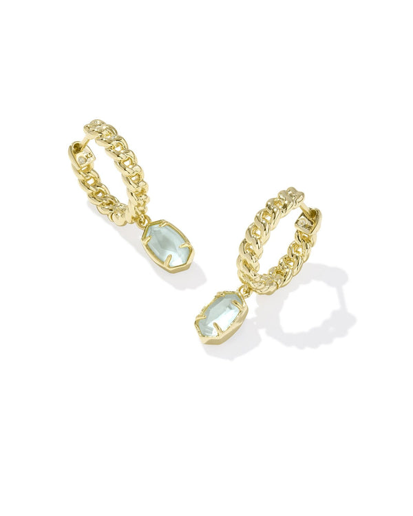 Kendra Scott Emilie Light Blue Illusion Huggie Earrings