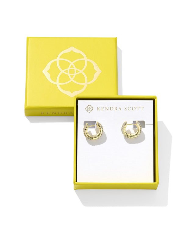 Kendra Scott Boxed Mikki Pave Huggie Earrings