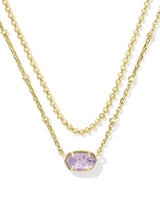 Kendra Scott Emilie Multi Strand Amethyst Necklace - Gold Plated
