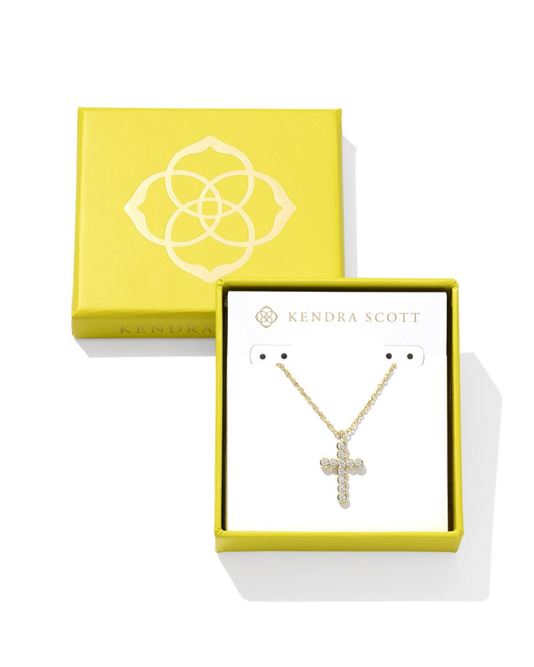 Kendra Scott Boxed Crystal Cross Pendant Necklace