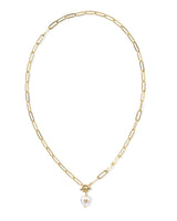 Kendra Scott Sasha Gold Heart Link and Chain Short Pendant Necklace