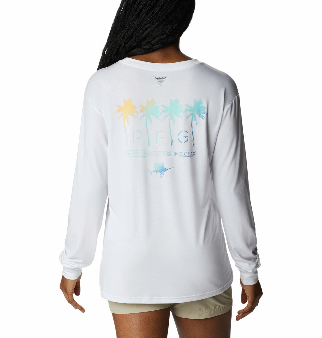Columbia Womens PFG Slack Water Graphic Long Sleeve Shirt