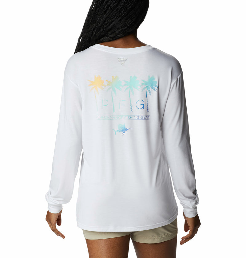 Columbia Womens PFG Slack Water Graphic Long Sleeve Shirt