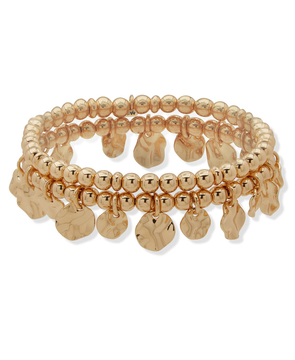 Nine West Gold-Tone Beaded Stretch Bracelet Set