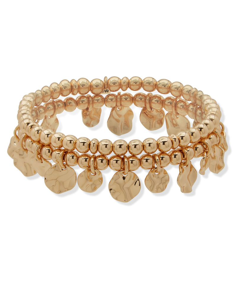 Nine West Gold-Tone Beaded Stretch Bracelet Set